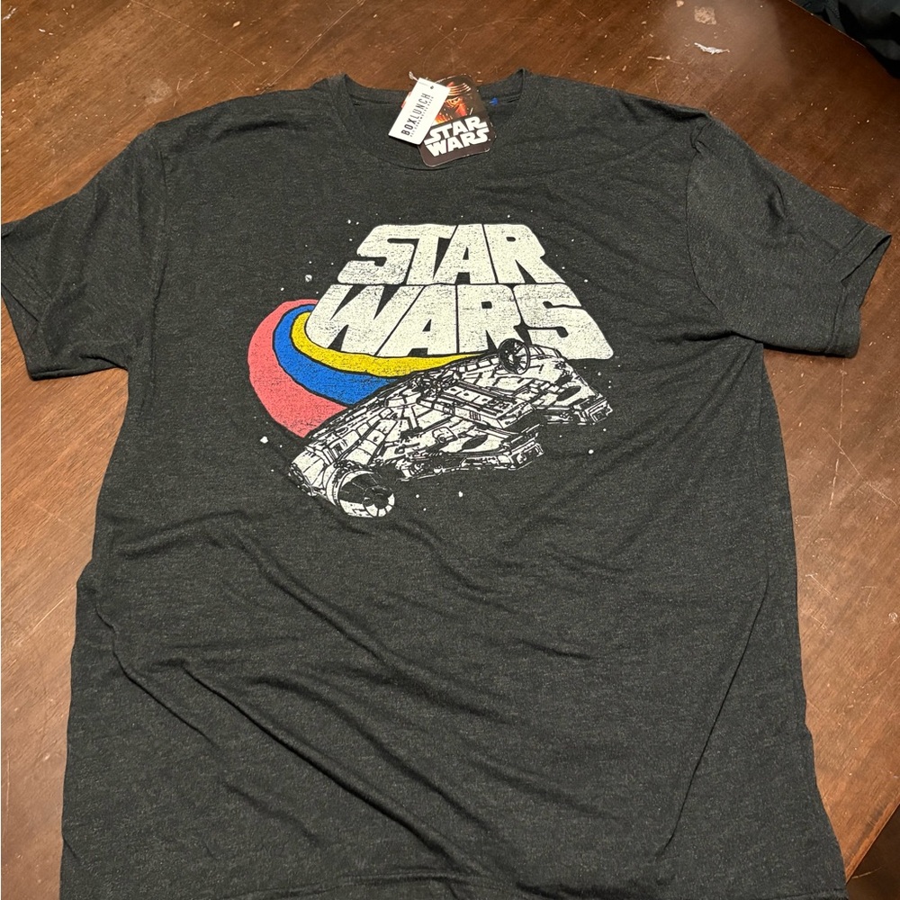 Star Wars Black Short Sleeve Tee with Retro Design